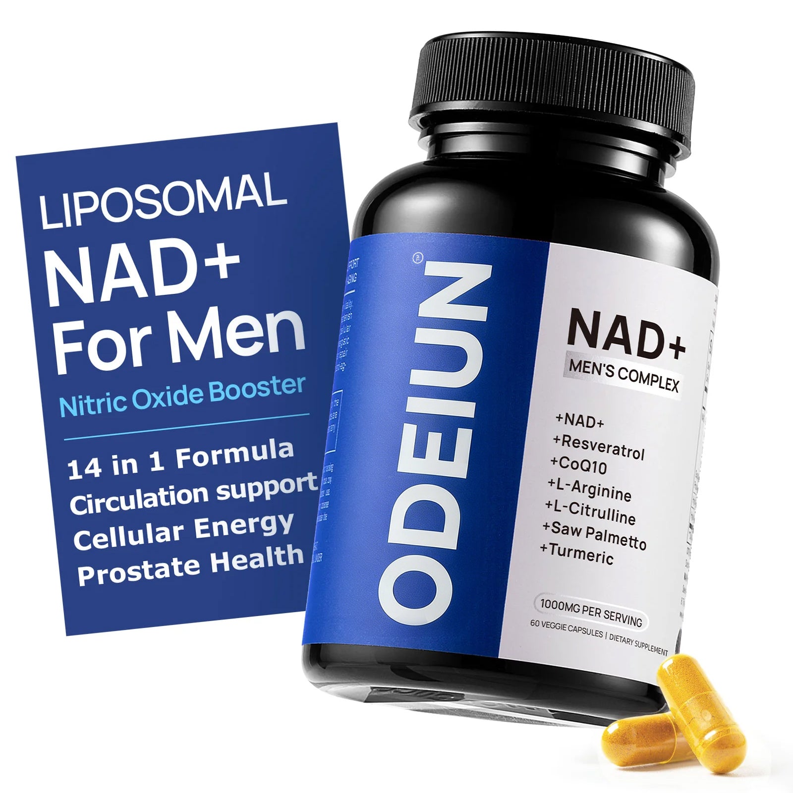ODEIUN™ NAD+ Supplement for Men - 60 Capsules